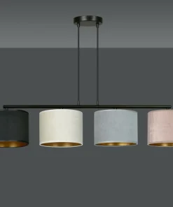 Shop Sklep Kaja Szeroka lampa wisząca z kolorowymi abażurami 1055/4 HILDE | Kaja