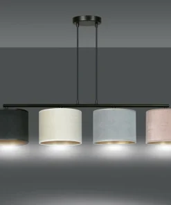 Shop Sklep Kaja Szeroka lampa wisząca z kolorowymi abażurami 1055/4 HILDE | Kaja