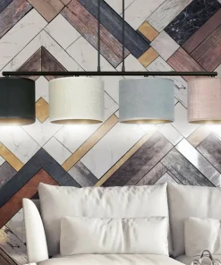 Shop Sklep Kaja Szeroka lampa wisząca z kolorowymi abażurami 1055/4 HILDE | Kaja