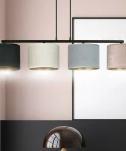 Shop Sklep Kaja Szeroka lampa wisząca z kolorowymi abażurami 1055/4 HILDE | Kaja