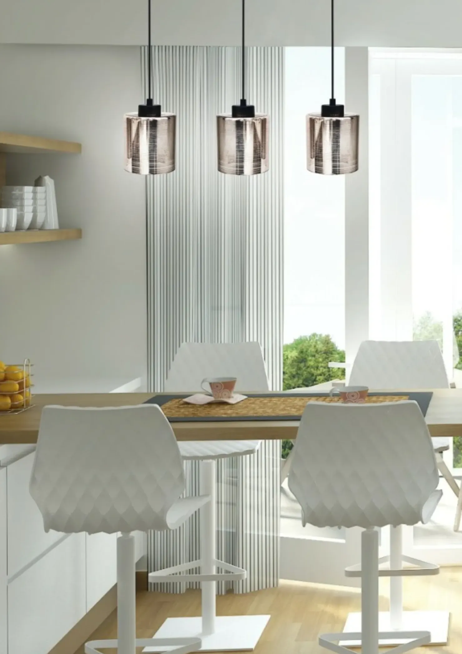 Szeroka lampa wisząca z ozdobnymi kloszami 33-53886 COX | Kaja*Sklep Kaja Best