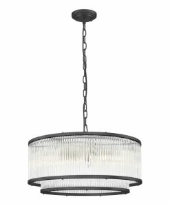 Store Sklep Kaja Szeroka lampa wisząca z podwójnym kloszem P0528-06H-P7AC SERGIO | Kaja