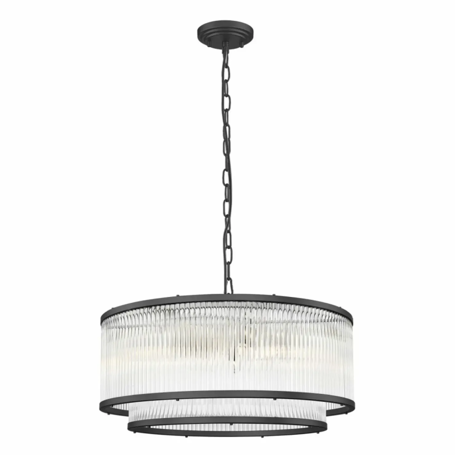 Store Sklep Kaja Szeroka lampa wisząca z podwójnym kloszem P0528-06H-P7AC SERGIO | Kaja