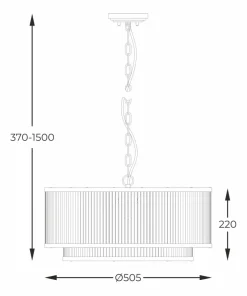 Store Sklep Kaja Szeroka lampa wisząca z podwójnym kloszem P0528-06H-P7AC SERGIO | Kaja