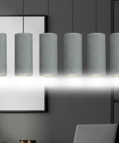 Clearance Sklep Kaja Szeroka lampa wisząca z szaro-złotymi abażurami 1060/6 BENTE | Kaja