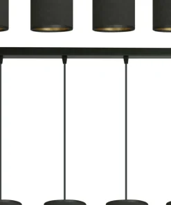 Sale Sklep Kaja Szeroka lampa wisząca z wąskimi abażurami 1067/6 BENTE | Kaja czarny