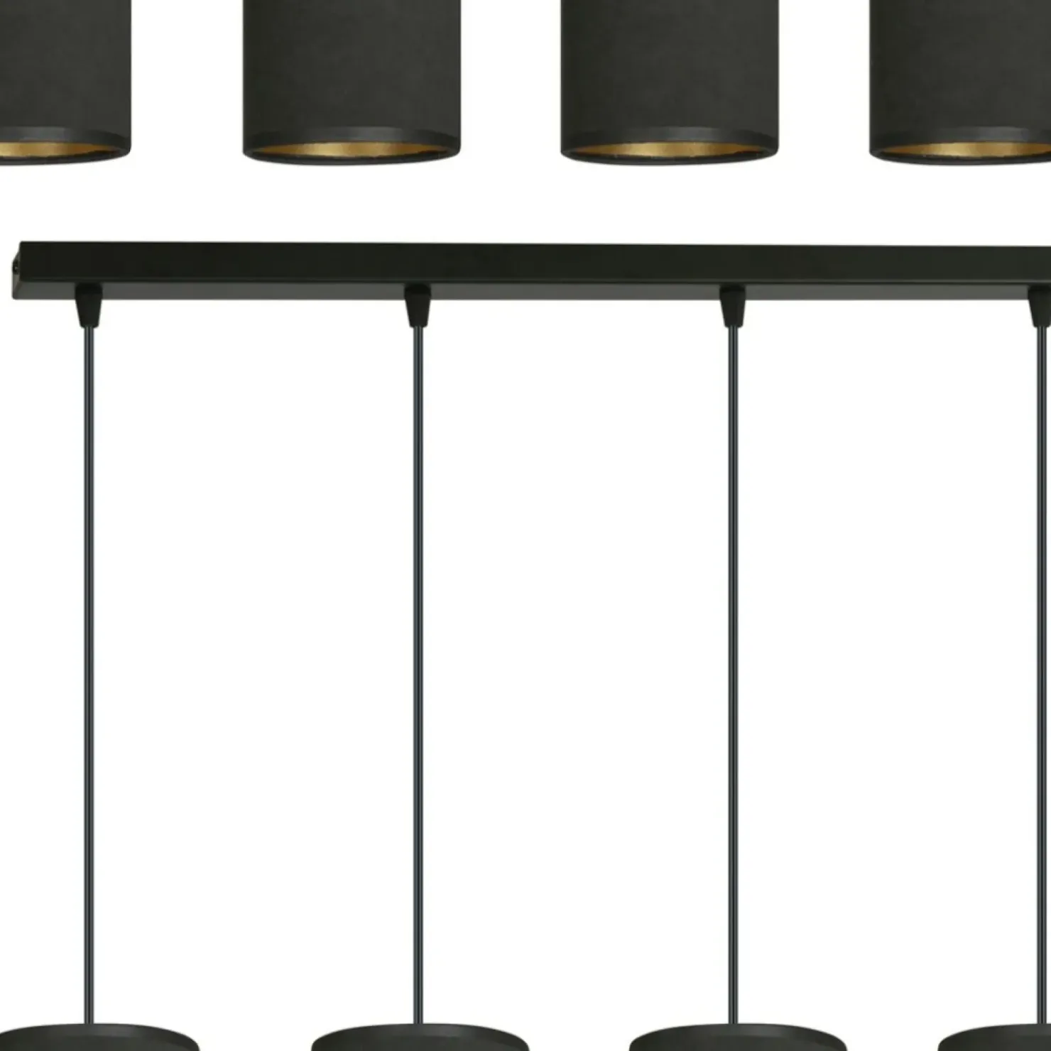Sale Sklep Kaja Szeroka lampa wisząca z wąskimi abażurami 1067/6 BENTE | Kaja czarny