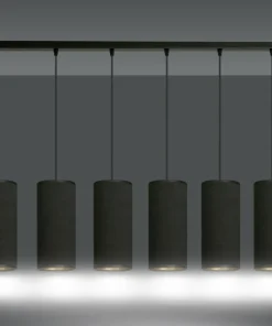 Sale Sklep Kaja Szeroka lampa wisząca z wąskimi abażurami 1067/6 BENTE | Kaja czarny
