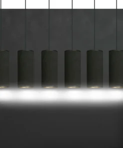 Sale Sklep Kaja Szeroka lampa wisząca z wąskimi abażurami 1067/6 BENTE | Kaja czarny