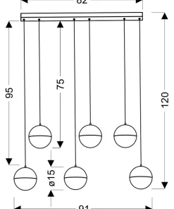 Discount Sklep Kaja Szeroka, ledowa lampa wisząca do salonu A0031-360 FURNI | Kaja szary