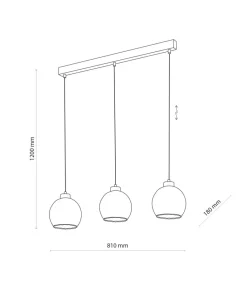 Cheap Sklep Kaja Szeroka listwa sufitowa z wiszącymi kloszami TK 4580 z serii DEVI