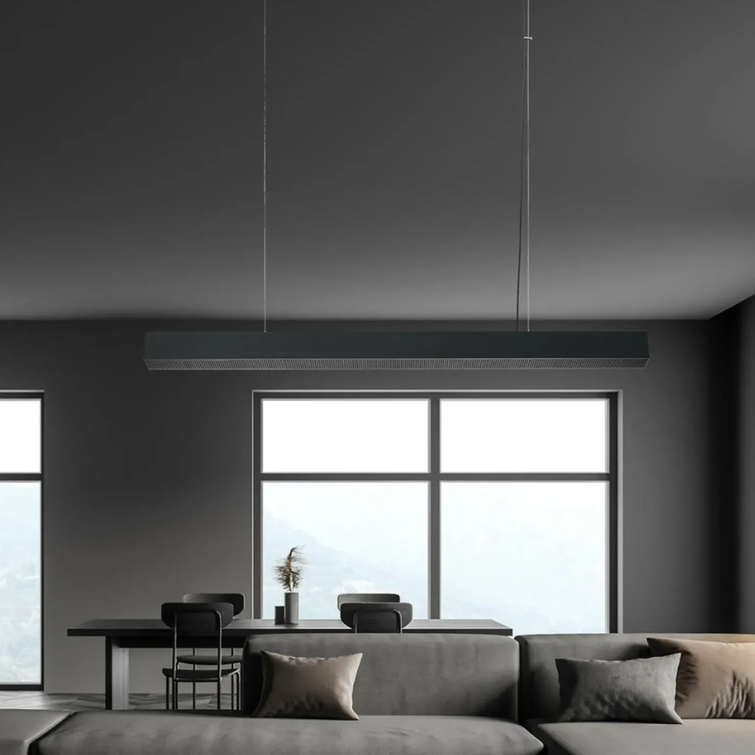 Best Sale Sklep Kaja Szeroka listwa wisząca LED 120cm LP-1201/1P L BK SMART MIRA L | Kaja