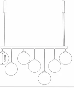 Shop Sklep Kaja Szeroka, ozdobna lampa wisząca z kloszami ANT 9144 IO | Kaja
