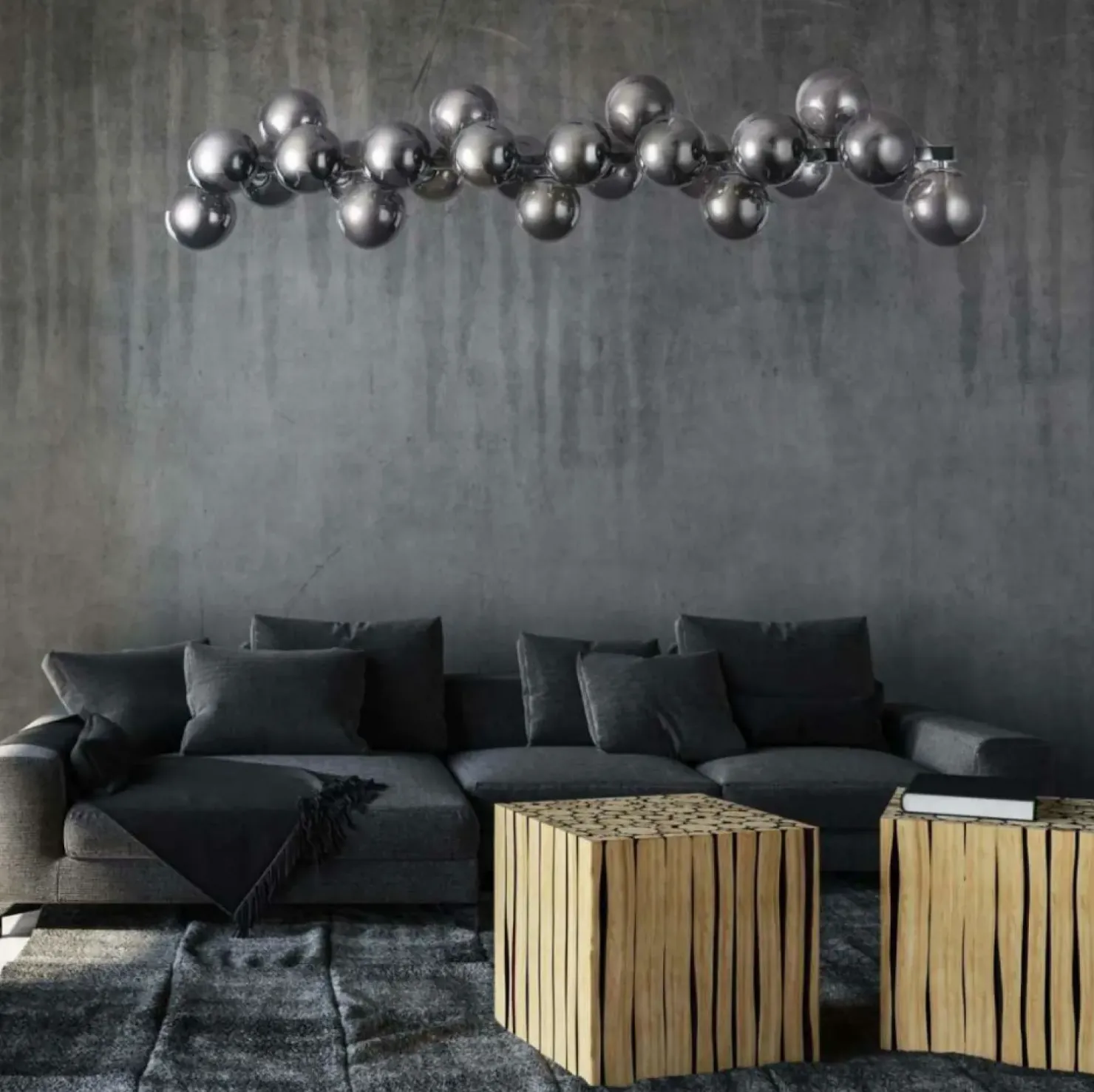 Hot Sklep Kaja Szeroka, srebrna lampa wisząca MOD547PL-25CH DALLAS | Kaja Oświetlenie chrom