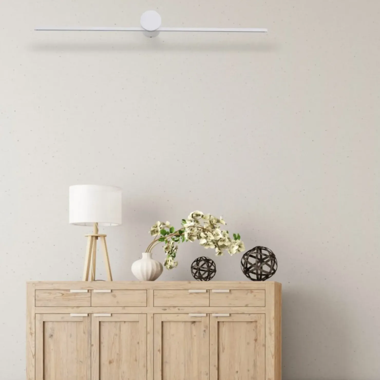 Szeroki, biały kinkiet nad obraz LP-777/1W L WH z serii MODERN SLIM*Sklep Kaja Discount