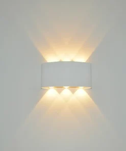Szeroki kinkiet zewnętrzny LED 3000K OWL-6650-4-WH-3K ORTELO | Kaja*Sklep Kaja Best Sale