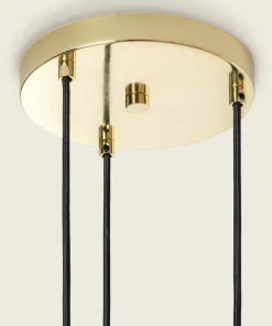 New Sklep Kaja Szklana lampa wisząca w stylu art. Deco ABR-3KOLOK-A KOLORENO | Kaja bursztynowy