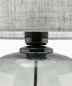 Szklana, stylowa lampa nocna na szafkę TK 5987 MELODY GRAPHITE | Kaja*Sklep Kaja Clearance