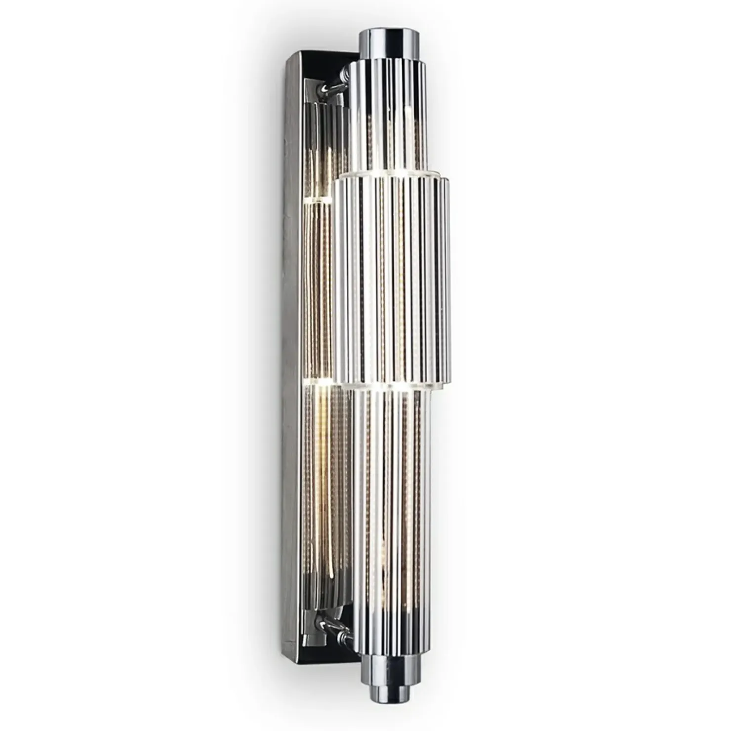Szklany kinkiet do stylowego wnętrza MOD308WL-L9CH3K z serii VERTICALE*Sklep Kaja Outlet