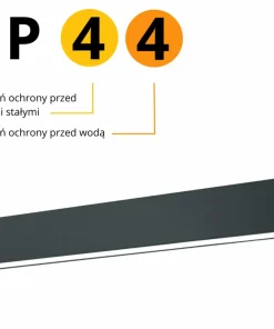 Techniczna lampa sufitowa 120cm LP-7001/1C BK 120 36 CCT IBROS | Kaja*Sklep Kaja Outlet
