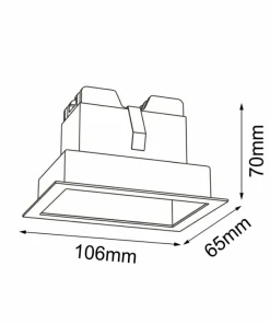Techniczna lampa wpustowa LED 4W 3000K ANT 3042 A-GLARE | Kaja*Sklep Kaja Fashion