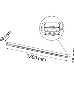 Techniczny, ledowy plafon do holu 130cm 3000K ANT 1956 HAKODA | Kaja*Sklep Kaja Best