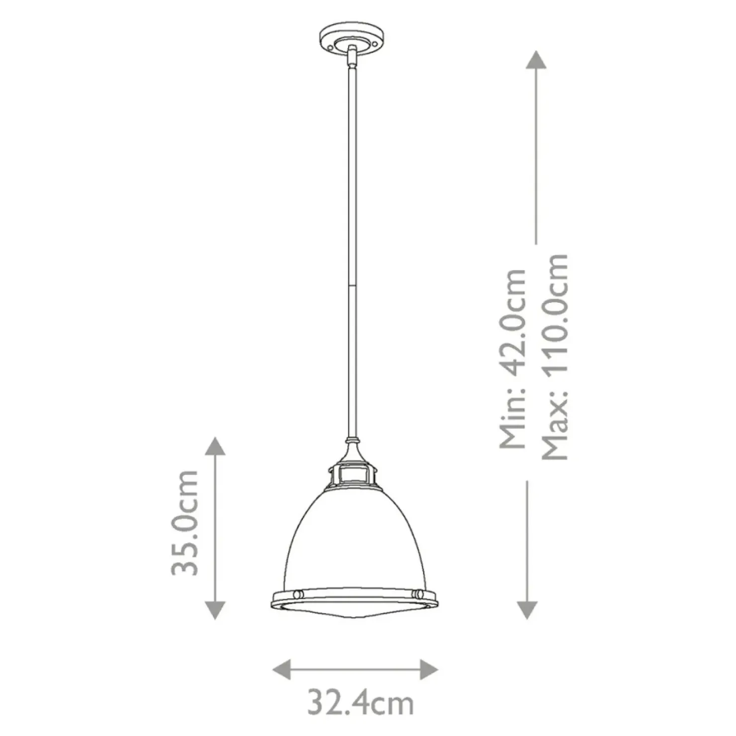 Cheap Sklep Kaja Tradycyjna lampa wisząca, HK-AMELIA-P-M-CM z serii AMELIA chrom