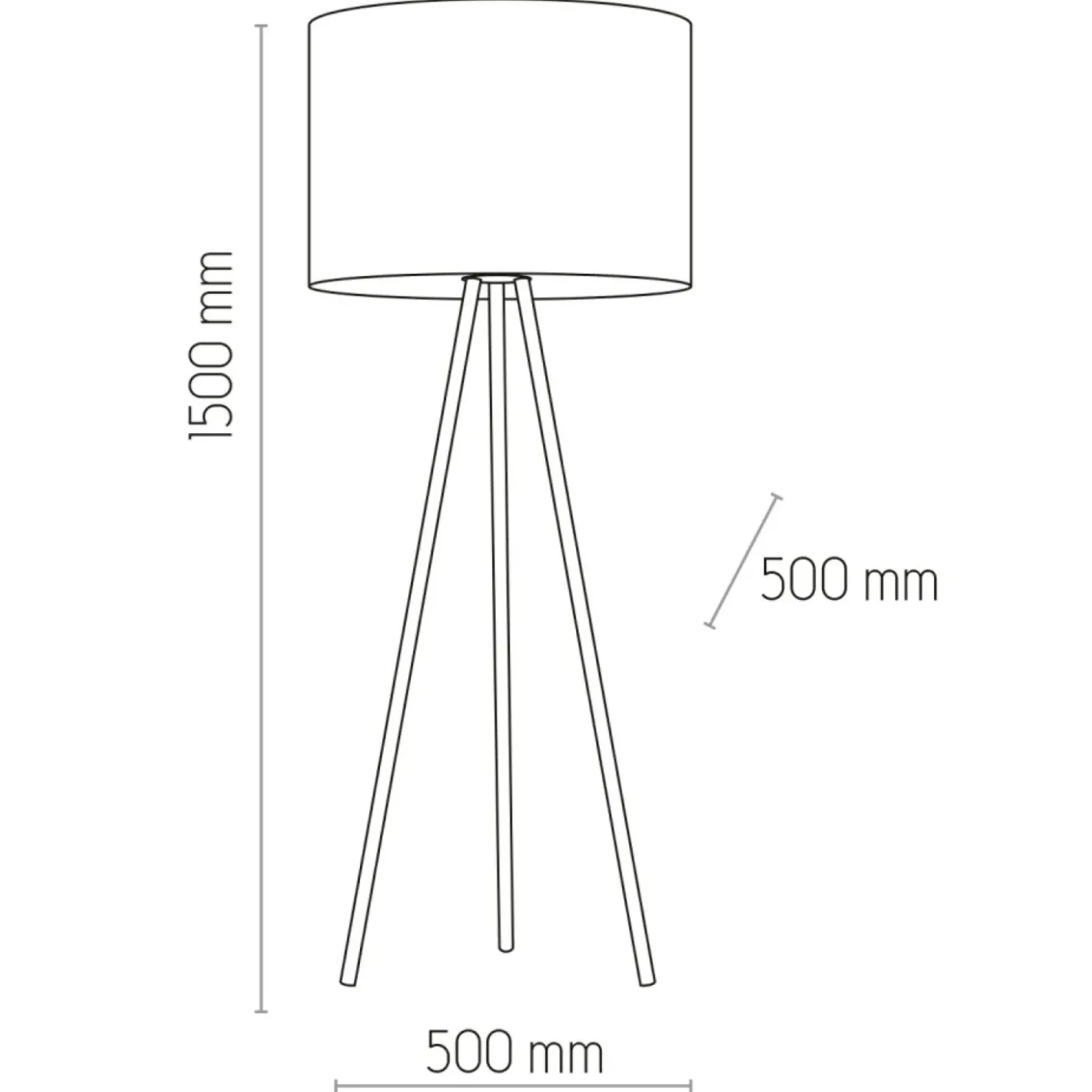 Trójnóg lampa podłogowa z jutowym abażurem TK 5569 JUTA | Kaja*Sklep Kaja Shop