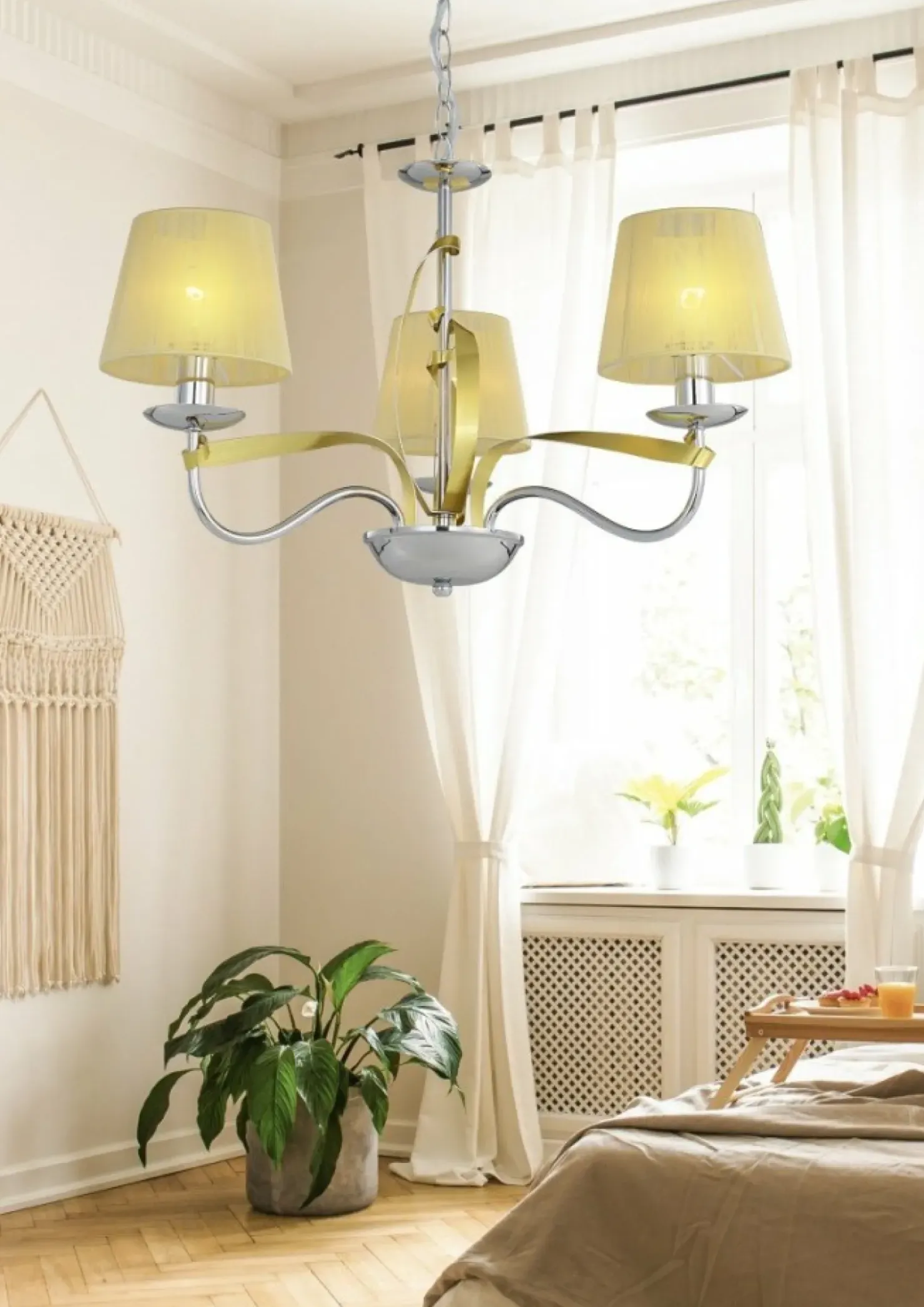 Trójramienna, chromowana lampa wisząca 33-55057 DIVA | Kaja*Sklep Kaja Best Sale
