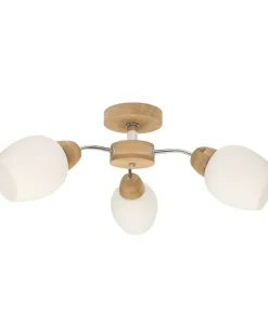 Trójramienna, drewniana lampa do sypialni 8320374 PARMA WOOD | Kaja*Sklep Kaja Store