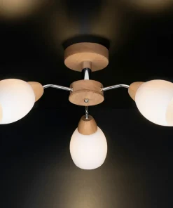 Trójramienna, drewniana lampa do sypialni 8320374 PARMA WOOD | Kaja*Sklep Kaja Store
