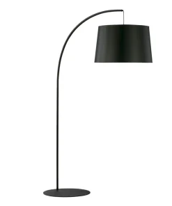 Łukowa, czarna lampa stojąca z dużym abażurem 3092 z serii KALAIYA*Sklep Kaja Best Sale