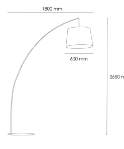 Łukowa, czarna lampa stojąca z dużym abażurem 3092 z serii KALAIYA*Sklep Kaja Best Sale