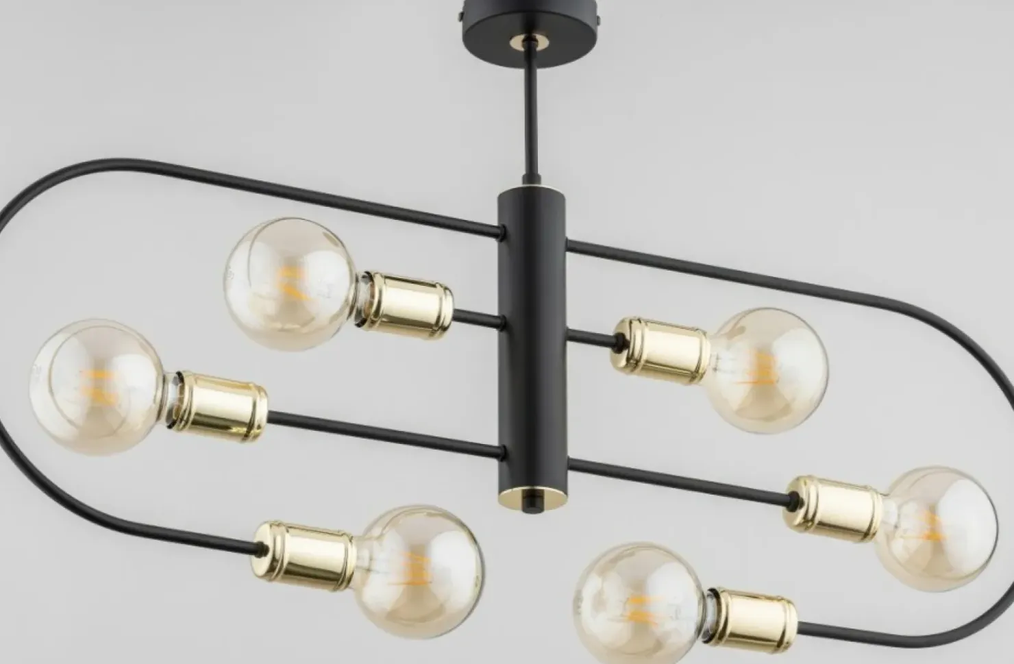 Clearance Sklep Kaja Unikalna lampa sufitowa z wyeksponowanymi żarówkami AL 63028 | Kaja