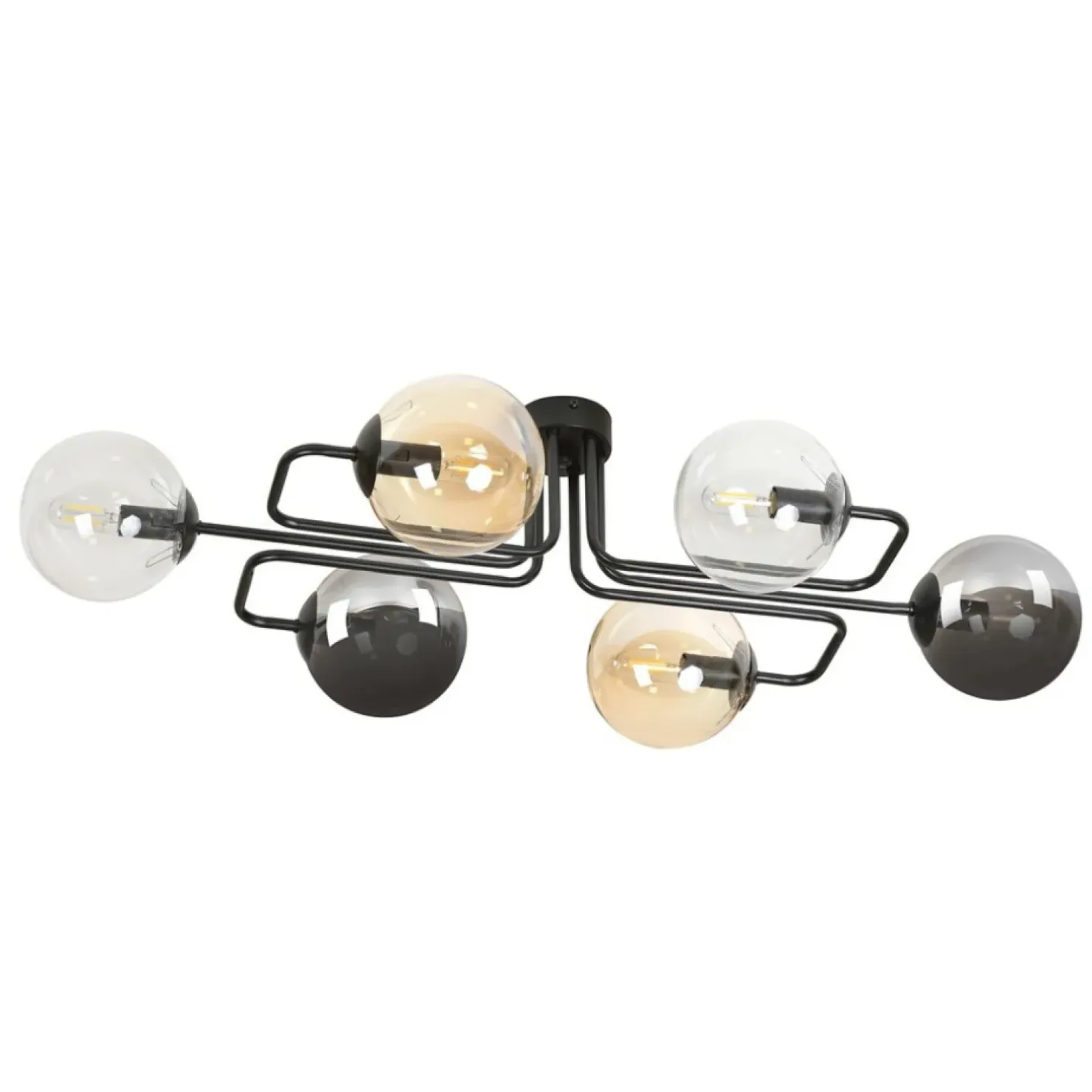 Outlet Sklep Kaja Unikalna lampa sufitowa z kolorowymi kloszami 834/6A1 | Kaja