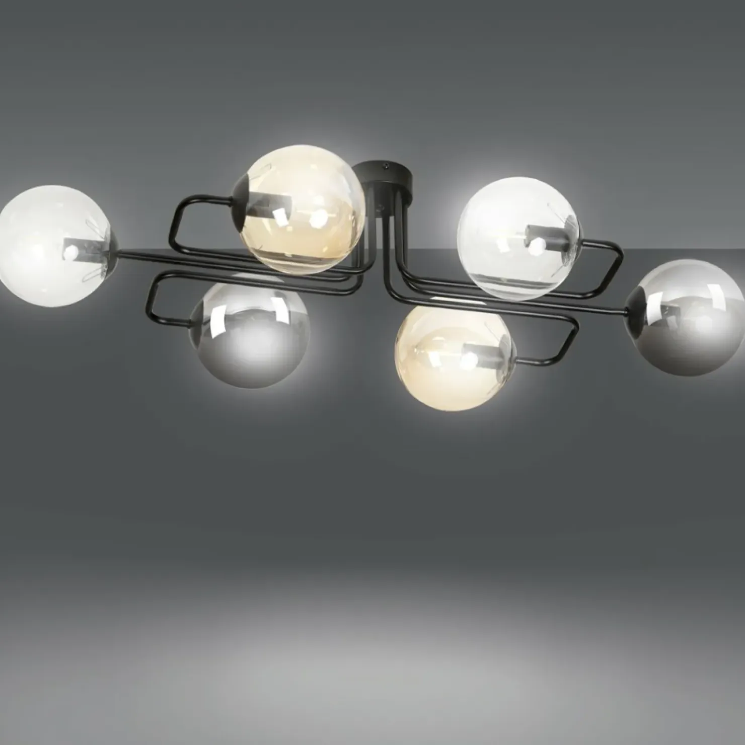 Outlet Sklep Kaja Unikalna lampa sufitowa z kolorowymi kloszami 834/6A1 | Kaja