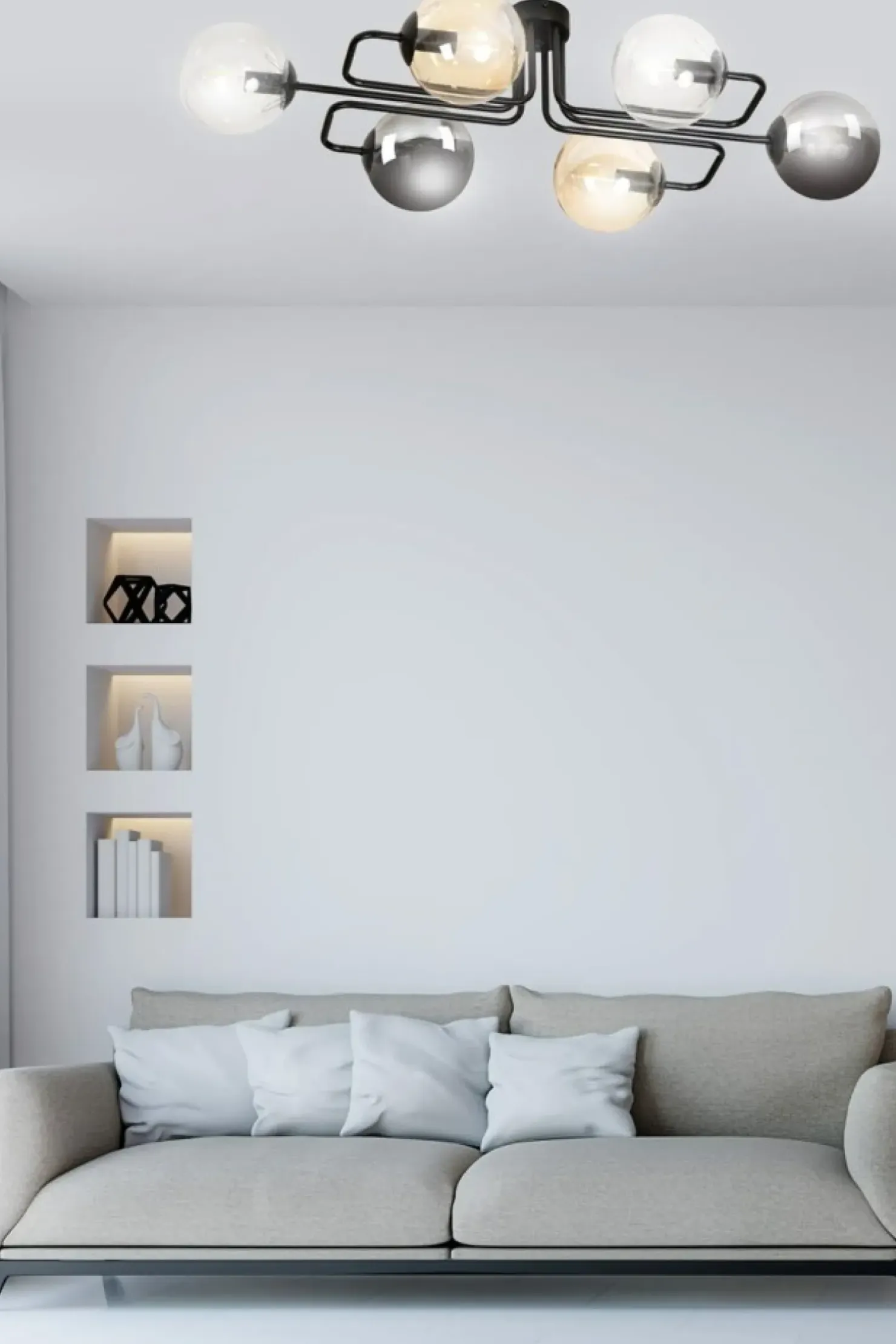 Outlet Sklep Kaja Unikalna lampa sufitowa z kolorowymi kloszami 834/6A1 | Kaja
