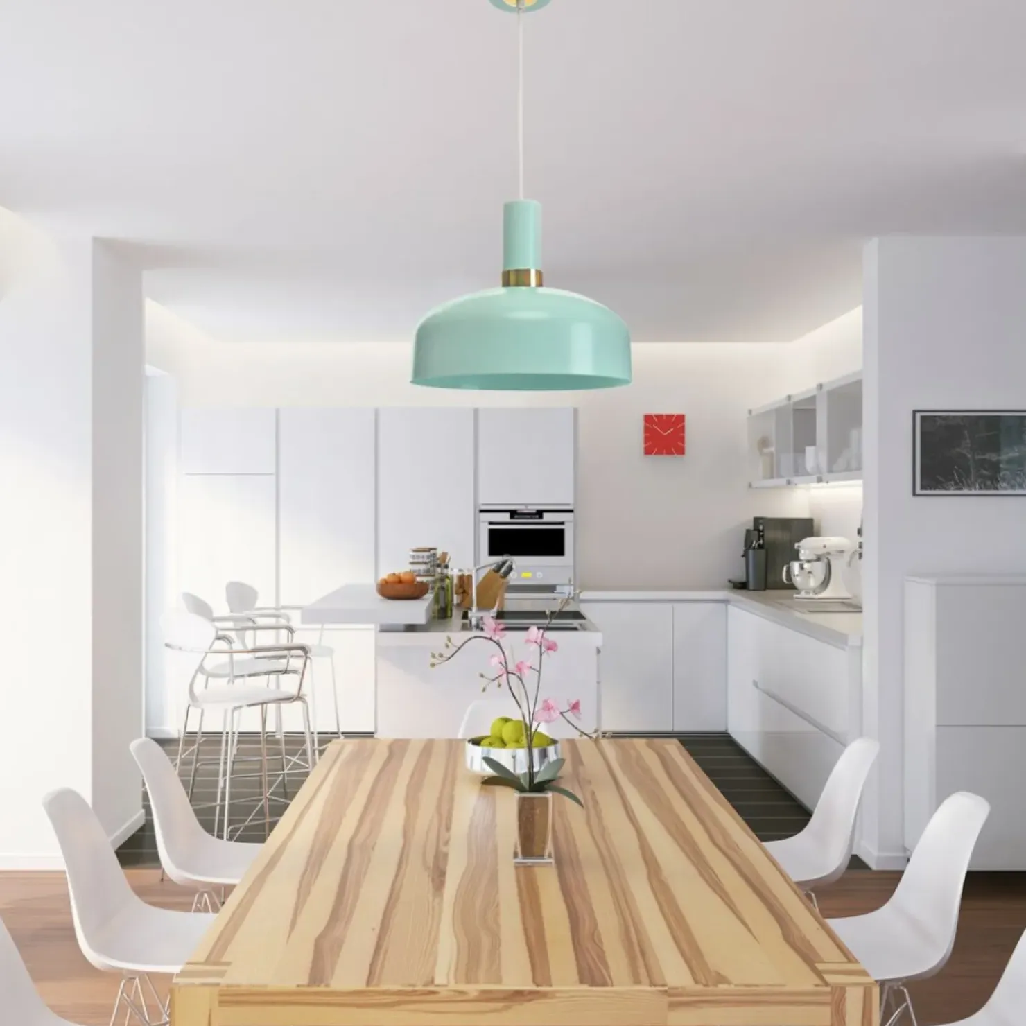 New Sklep Kaja Unikalna lampa wisząca w kolorze miętowym MLP6200 z serii MALMO | Kaja Oświetlen