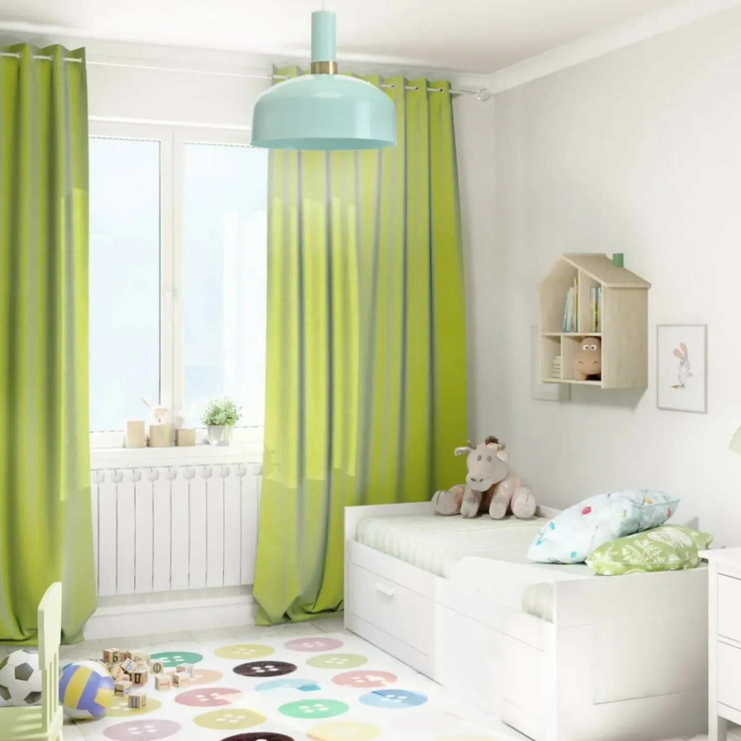 New Sklep Kaja Unikalna lampa wisząca w kolorze miętowym MLP6200 z serii MALMO | Kaja Oświetlen