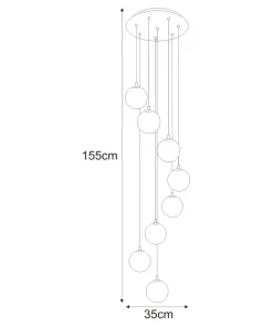 Sale Sklep Kaja Unikalna lampa wisząca z kloszami na żarówkę G9 K-5562 z serii GALAXY