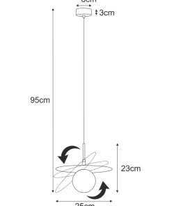 Shop Sklep Kaja Unikalna lampa wisząca z ruchomą przysłoną K-5381 z serii FERMI