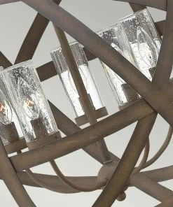 Hot Sklep Kaja Vintage lampa wisząca, ze szkłem HK-CARSON-5P z serii CARSON vintageżelazo