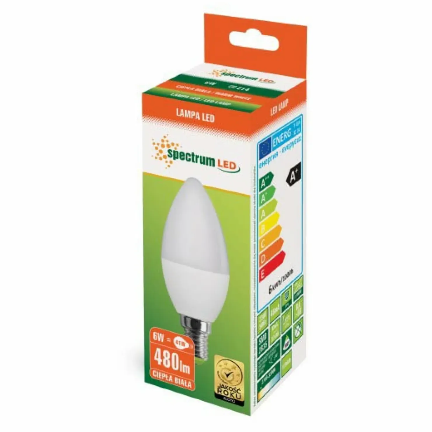 Świecowa żarówka LED E14 ciepła 6W SpectrumLED 13026 | Kaja*Sklep Kaja Flash Sale