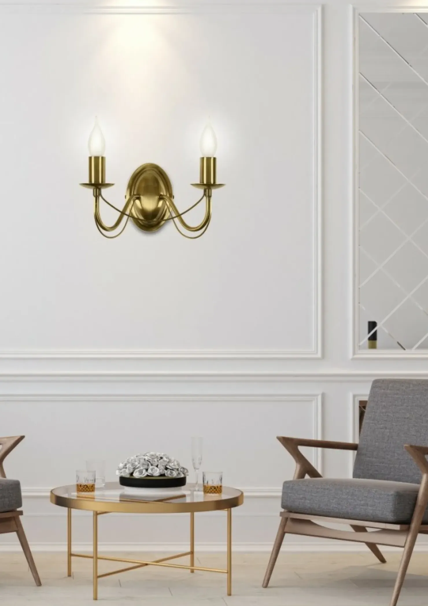 Świecznikowa lampa ścienna do salonu 22-69156 MUZA | Kaja Oświetlenie*Sklep Kaja Best