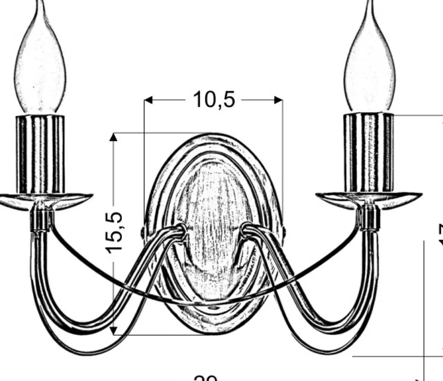 Świecznikowa lampa ścienna do salonu 22-69156 MUZA | Kaja Oświetlenie*Sklep Kaja Best