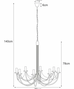 Świecznikowa lampa wisząca do salonu K-3521 PERSEO | Kaja Oświetlenie*Sklep Kaja New