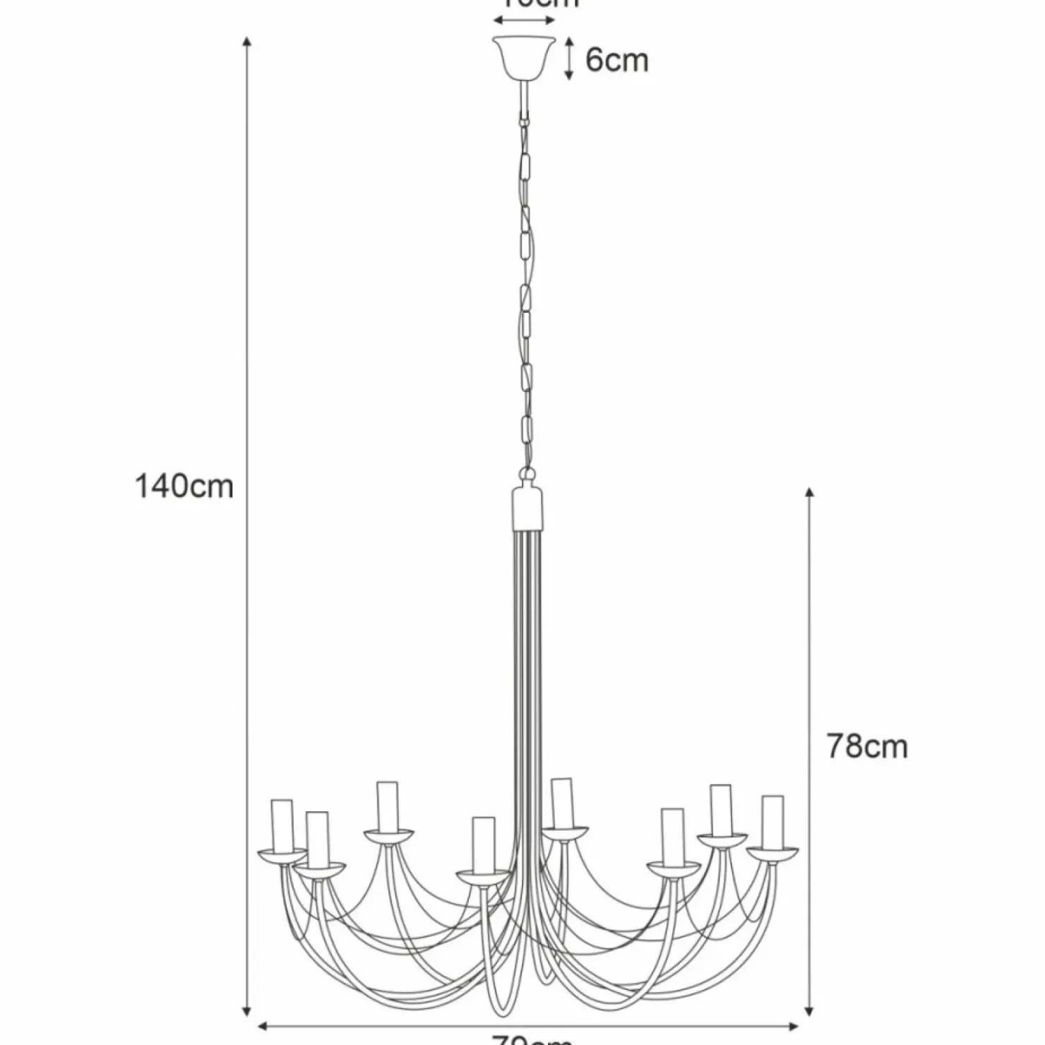 Świecznikowa lampa wisząca do salonu K-3521 PERSEO | Kaja Oświetlenie*Sklep Kaja New
