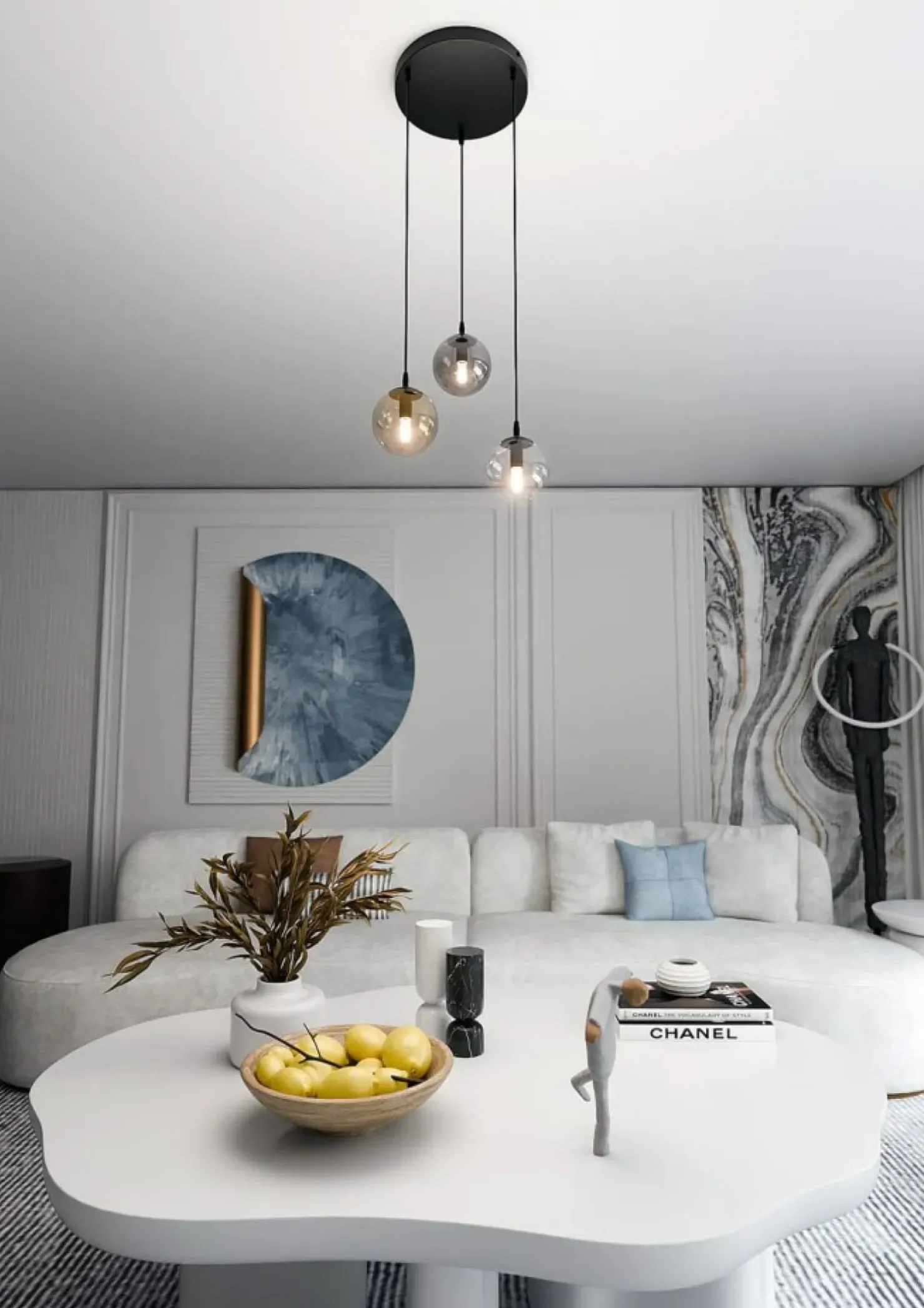 Discount Sklep Kaja Wielokolorowa lampa wisząca z kulami 714/3PREM | Kaja Oświetlenie