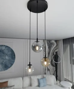 Discount Sklep Kaja Wielokolorowa lampa wisząca z kulami 714/3PREM | Kaja Oświetlenie