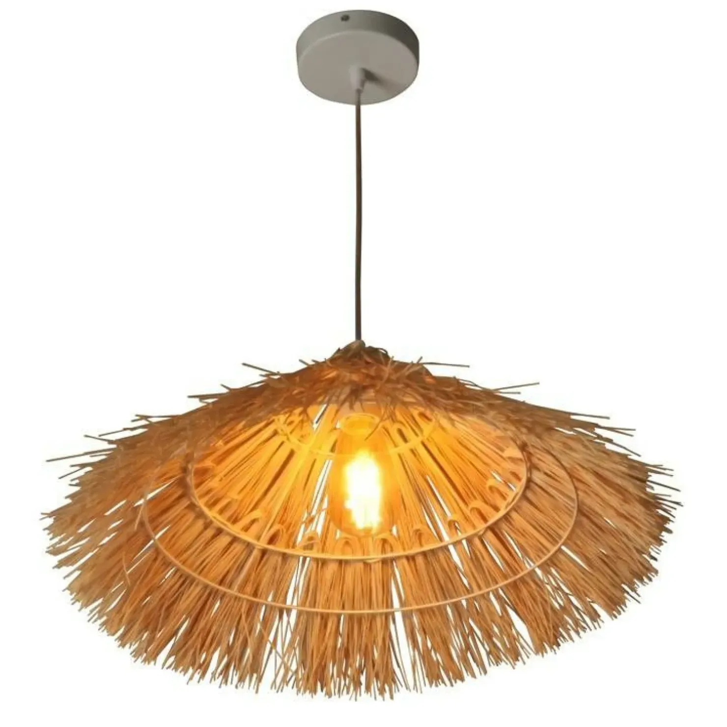 Flash Sale Sklep Kaja Wiklinowa lampa wisząca do sypialni ABR-NLW37-BH-E27 BOHO | Kaja brązowy